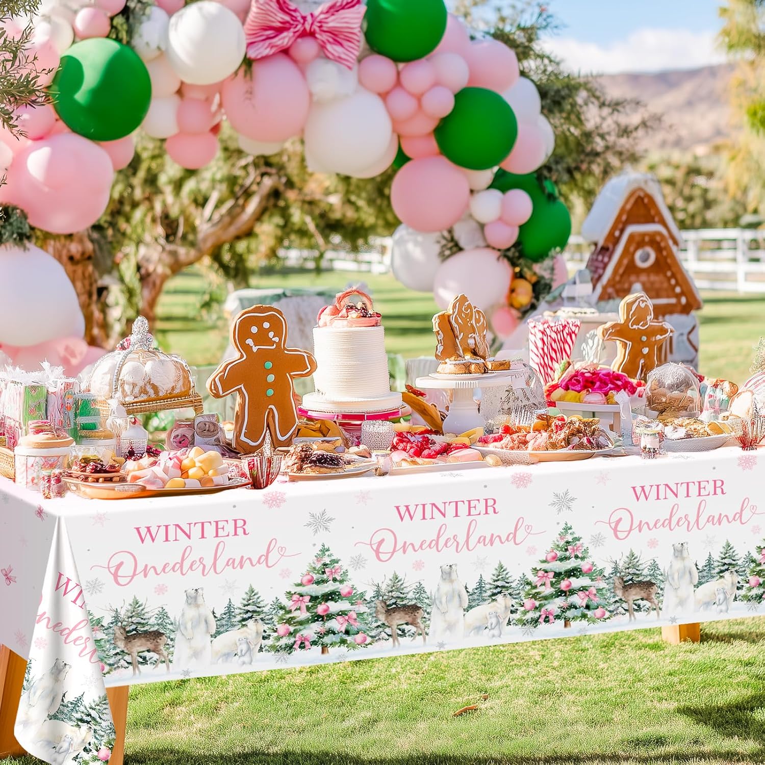 Avezano Winter Onederland Banner and Tablecloths Bundle