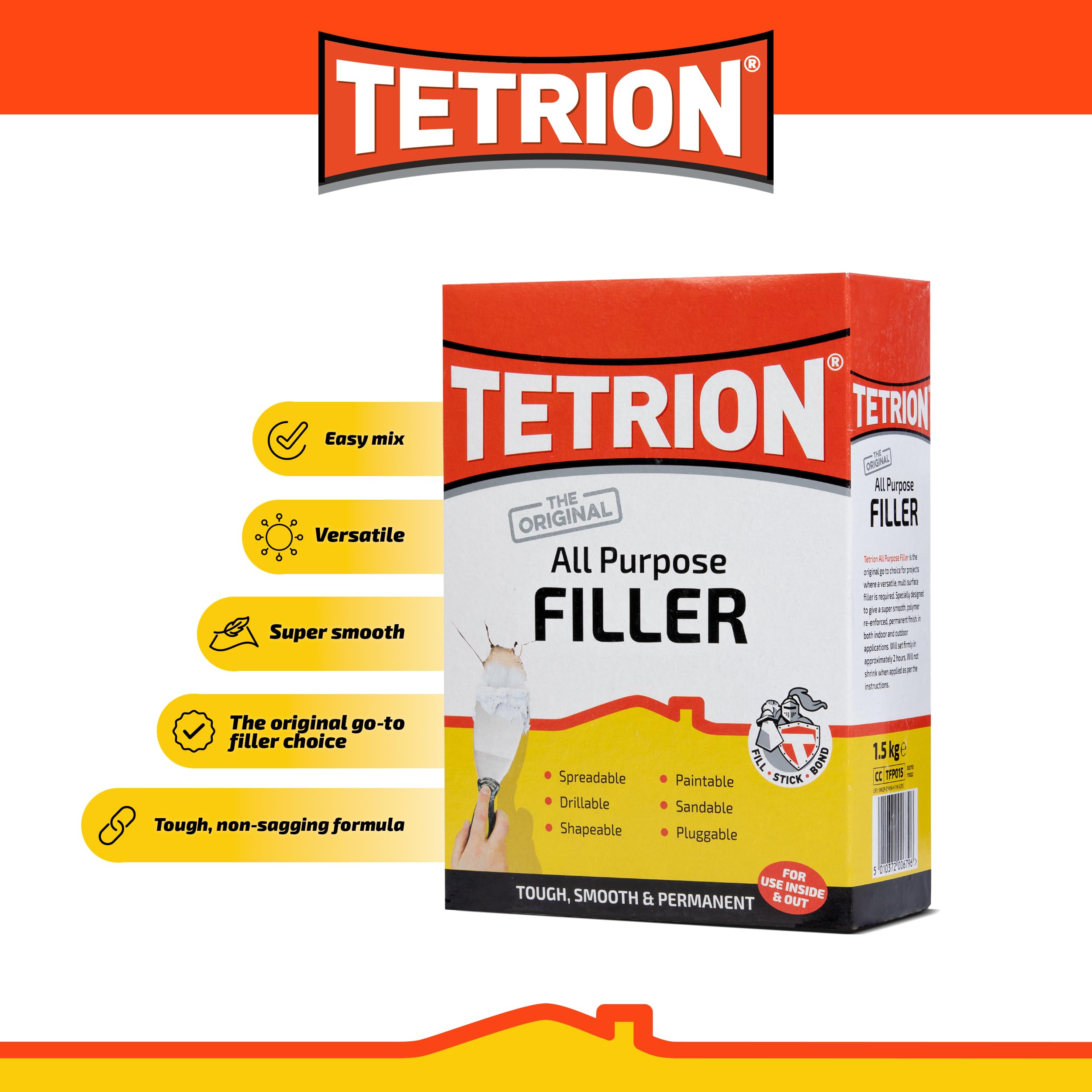 Tetrion TETTFP010 - Filler in polvere multiuso, 10 Kg