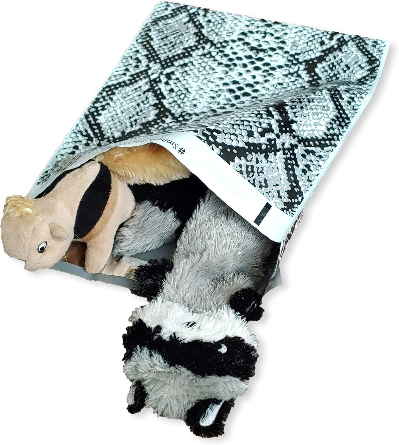 Snakeskin Poly Mailers, 10x13" Mailers, Cosmetic Clothing Custom Snake Shipping Mailing Envelope Bags W/Kissy Stickers