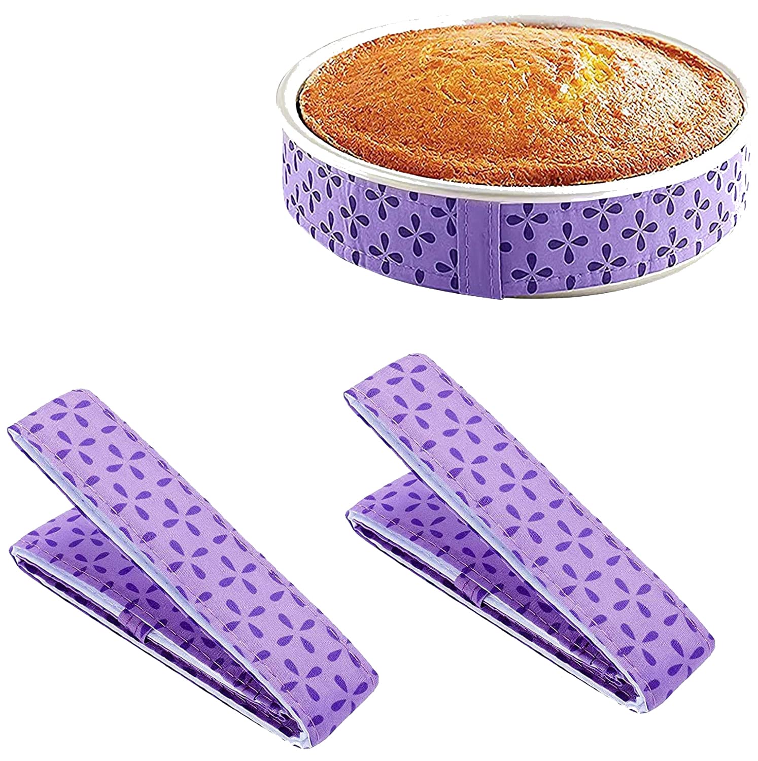 2 Piece Bake Even Cake Strips, Cake Pan Dampen Strips, Cake Pan Strips for Evenly Baked Cakes