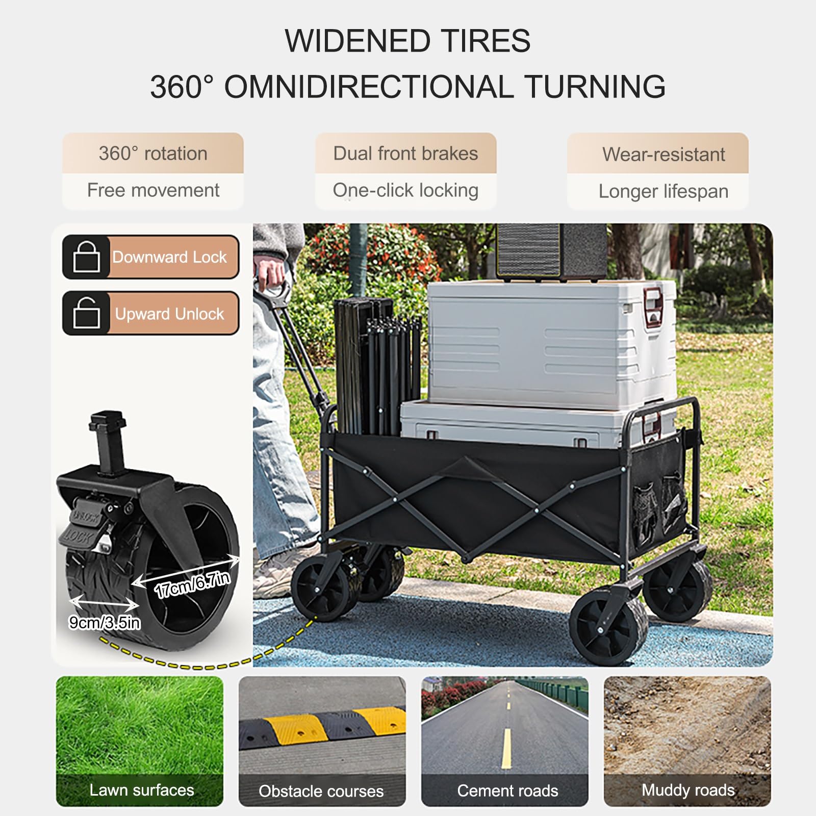 Carrello pieghevole con ruote, facile da montare, per feste, matrimoni e compleanni, supporto portatile per eventi, 94 cm