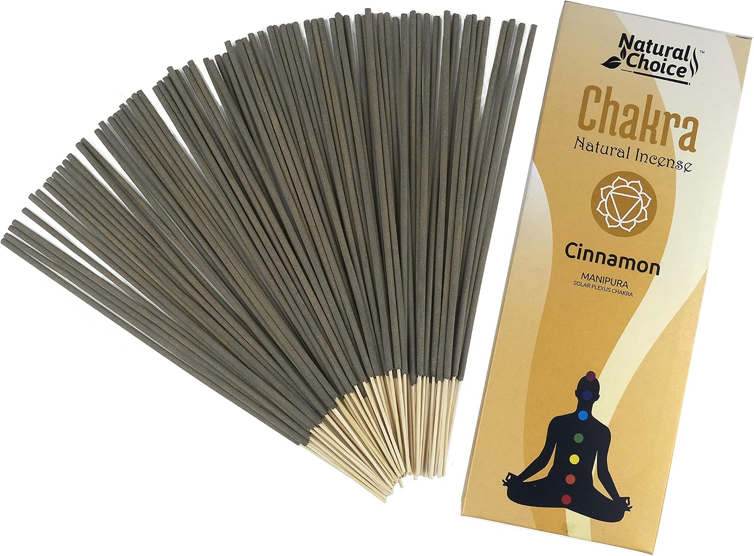 7 Chakra Gift Pack with Incense Burner - 70 Incense Sticks - Sandalwood, Lavender, Frankincense, Cinnamon, Geranium, Citrus, Jasmine, Rose