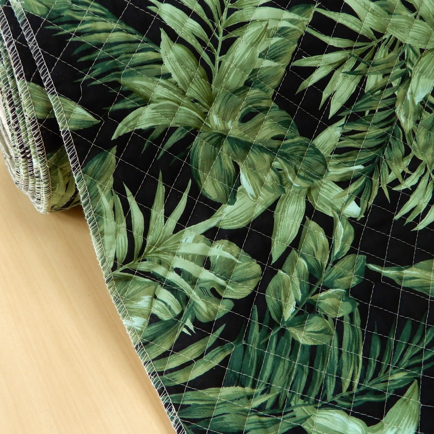 Amazon | キルティング生地 ハワイアン トロピカルリーフ おしゃれな