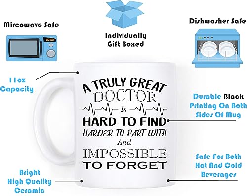Miniatura 7 de Funny Bone Products Doctor Retirement - A Truly Great Doctor is Hard To Find - Taza de café de 11 onzas - Regalos únicos y memorables para la