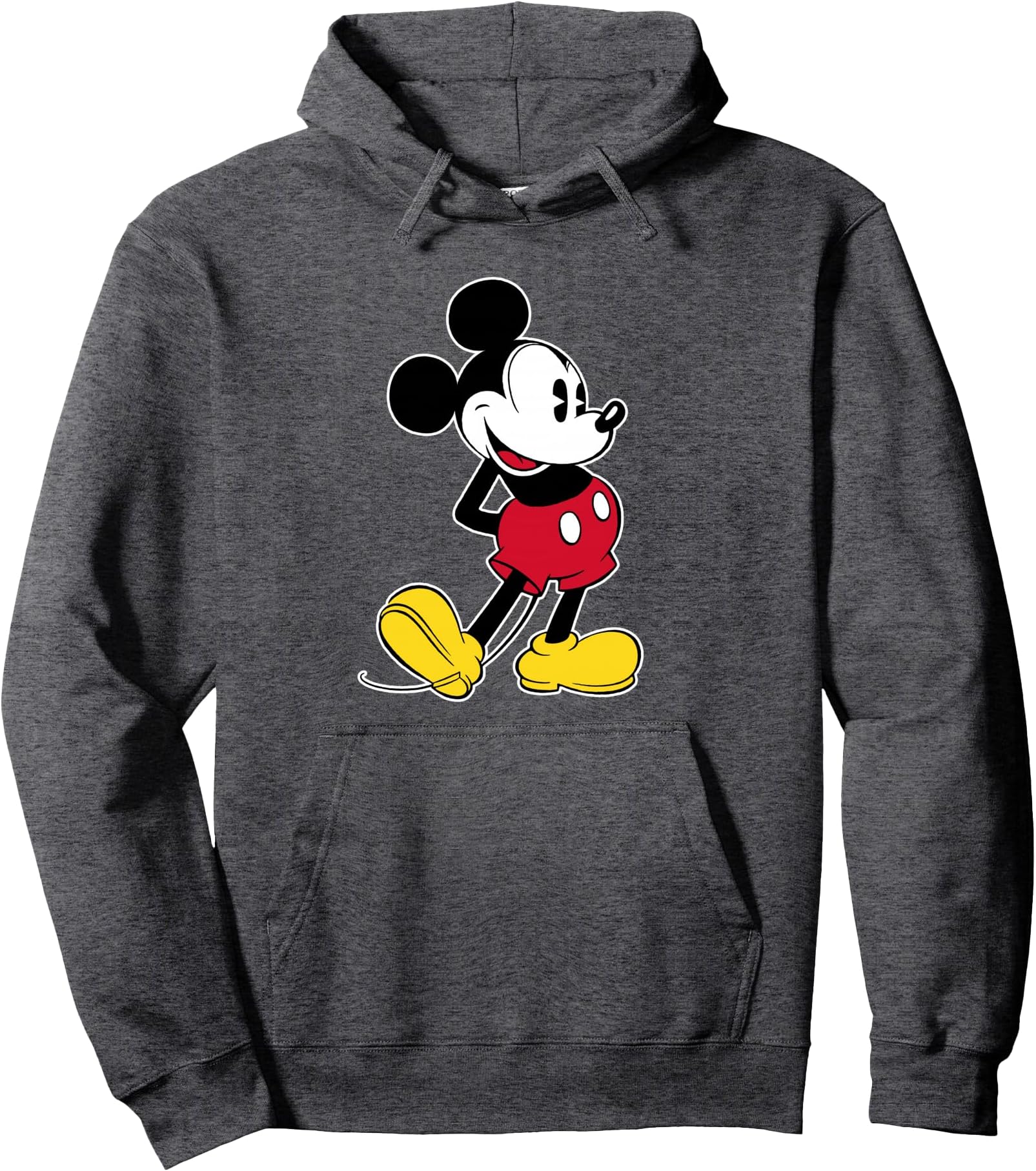 Mickey Mouse Classic Pose V-Neck Pullover Hoodie,Long Sleeve