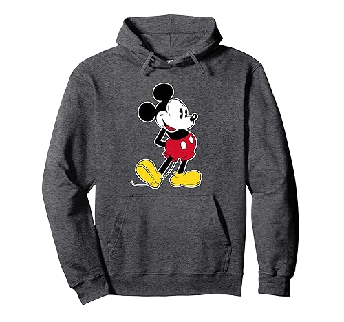 Mickey Mouse Classic Pose V-Neck Pullover Hoodie,Long Sleeve