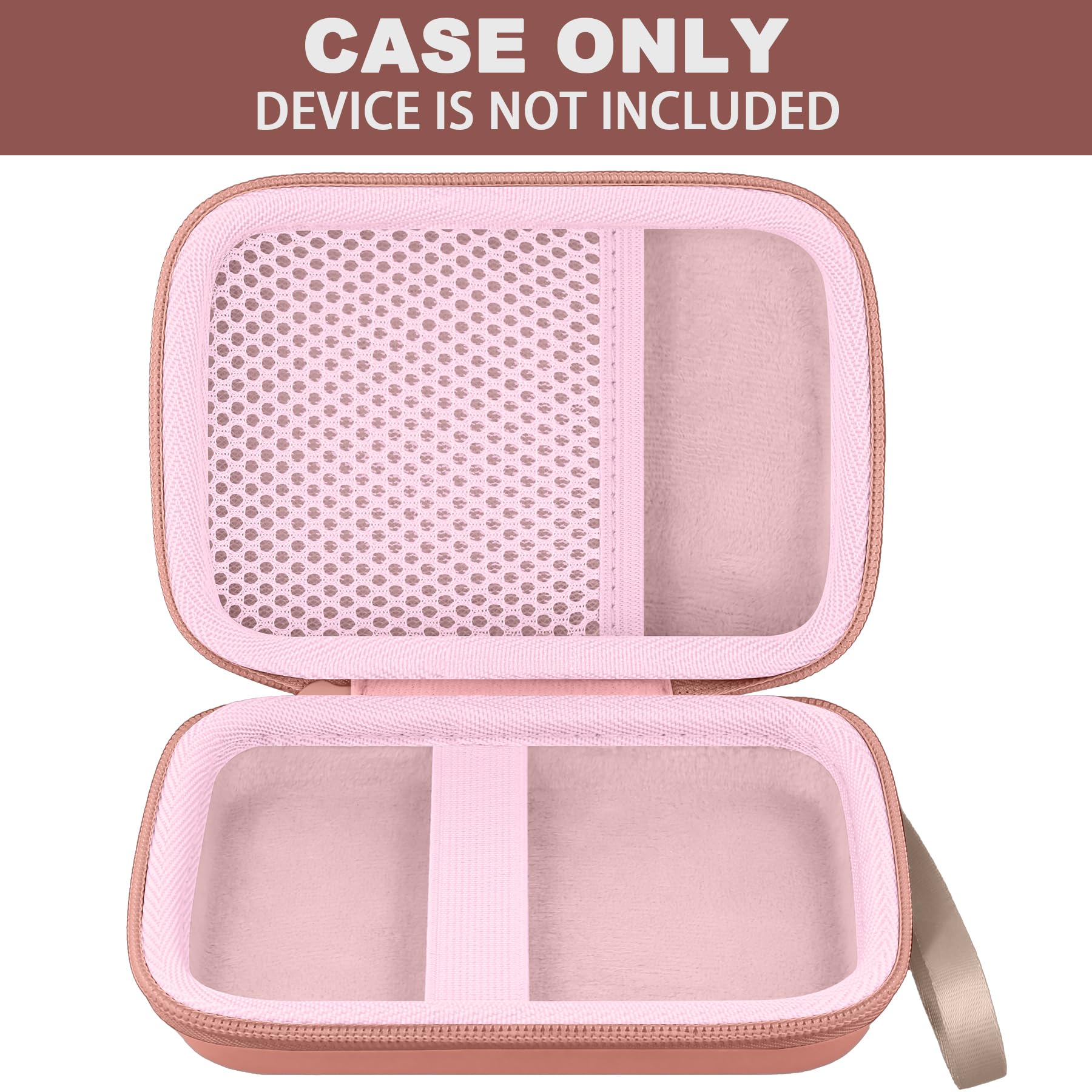 Robuste Transporttasche für den Liene 2x3 Zoll Mini-Sofortbild-Fotodrucker (tragbar, Farb- und Schwarzweißdruck), rosa Tasche