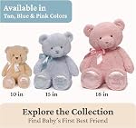 Bébé GUND Mon premier ours en peluche, Ultra Jouet en peluche pour animaux doux pour bébés et nouveau-nés, rose, 10”