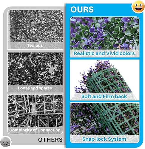 Miniatura 5 de Panel de madera de boj artificial para patio, 20 x 20 pulgadas, pantalla para cerco, decorativo para privacidad, pared verde, 1 a 30 unidades.