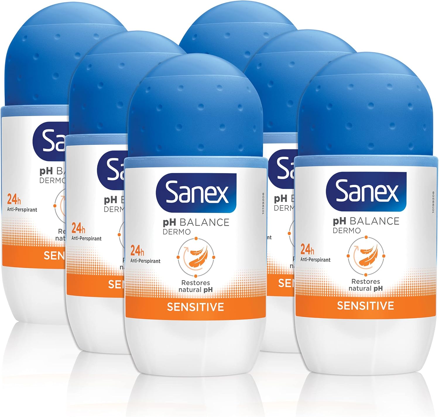 "Sanex Dermo Sensitive Roll On Antiperspirant 50ml Pack of 6, Deodorant