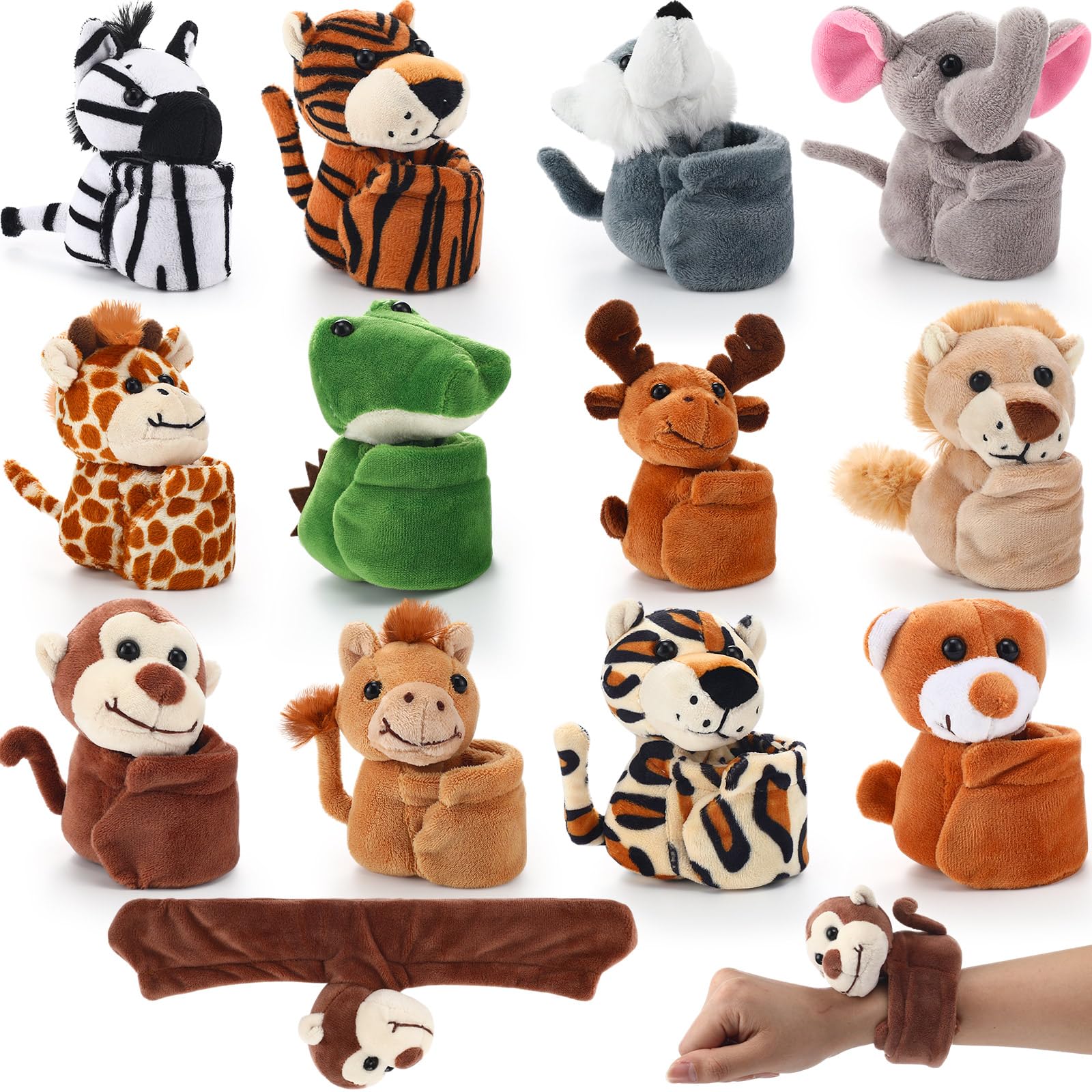 Amazon.com: Relaxgiant 12 Pcs Stuffed Animal Slap Bracelet Plush