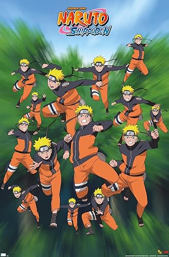 Trends International Naruto Shippuden - Póster de pared de poses, 22.375 x 34 pulgadas, versión premium sin marco