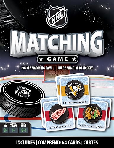 Masterpieces Juegos deportivos - Juego de emparejamiento de la liga de la NHL - Juego para niños y familia - Ríe y aprende