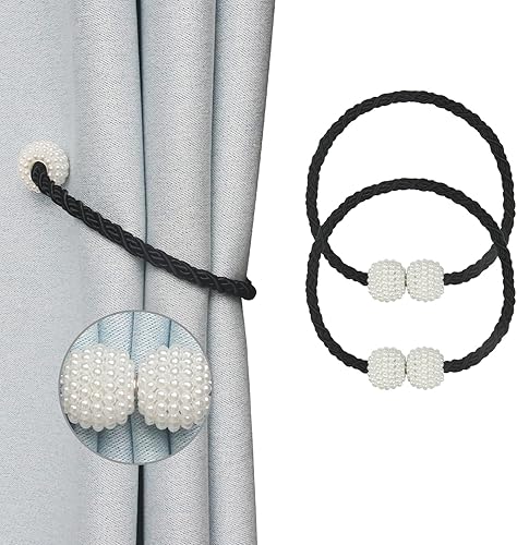 Abrazaderas magnéticas para cortinas, cómodas cortinas de cortina, lazos de tela, sujetadores de cortina para cortinas de ventana al aire libre