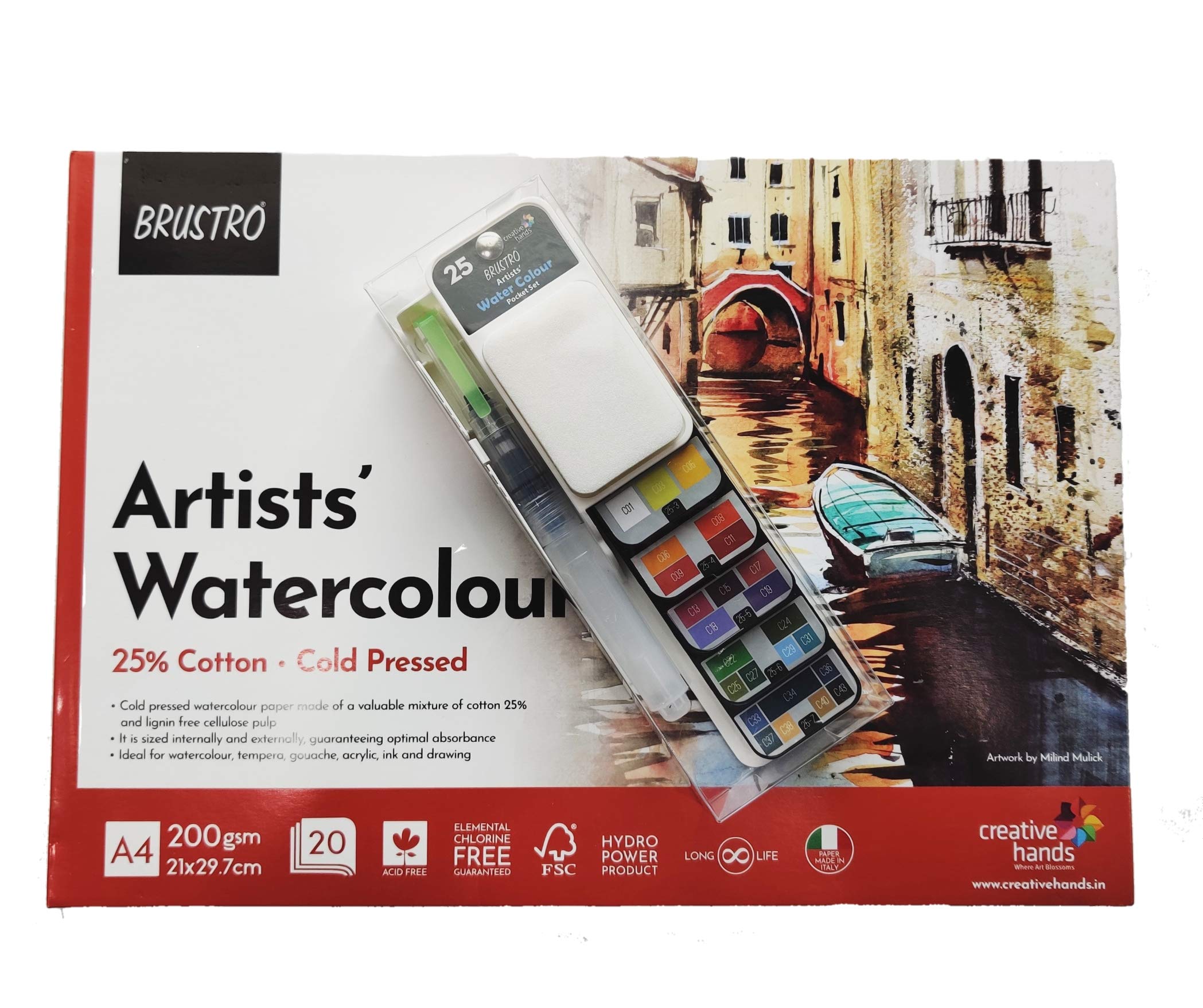 See full amazon price history chart for Brustro Artists Watercolour Pan Set of 25 with Artist 25% Cotton Watercolour Pad Cold Pressed 200 GSM A4 Pad 20 Sheets Brustro Artists Watercolour Pan Set of 25 with Artist 25% Cotton Watercolour Pad Cold Pressed 200 GSM A4 Pad 20 Sheets (B083Z9HSWH) Amazon Price History, Amazon Price Tracker