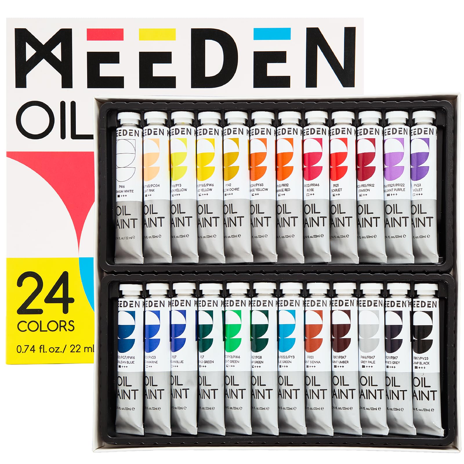 MEEDEN 24-Color Oil Paint Set
