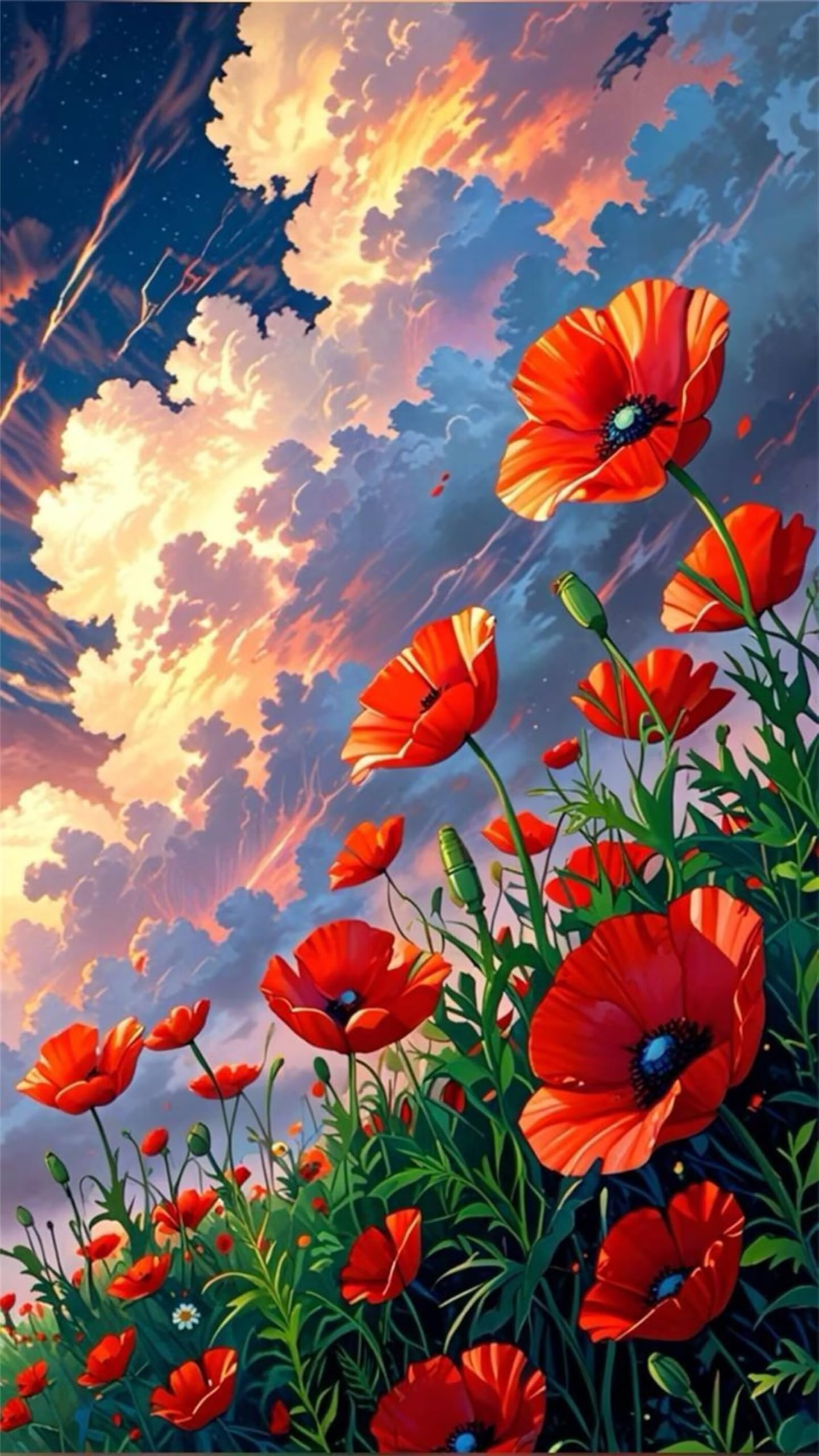 Puzzle 4000 sztuk dla dorosłych 141 x 87 cm, czerwone kwiaty maku klasyczne łamigłówki, trudne trudne trudne łamigłówki puzzle rodzinna gra i dekoracja ścienna