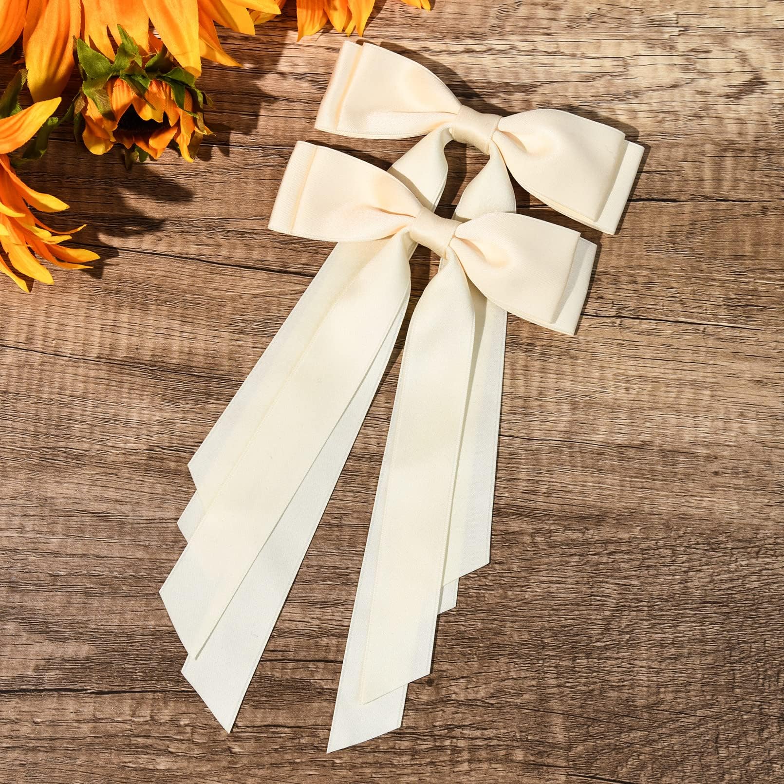 Amazon.com : 2PCS Silky Satin Hair Bows Hair Clip Light 