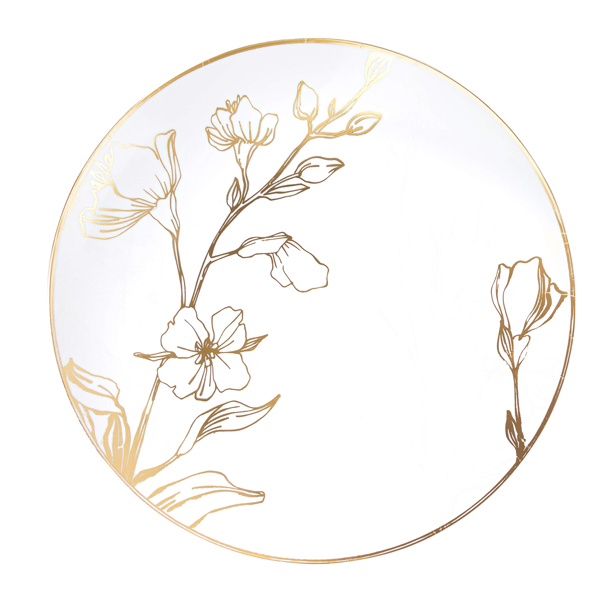 Gold Rimmed White Soup Bowls - 40 Count -13