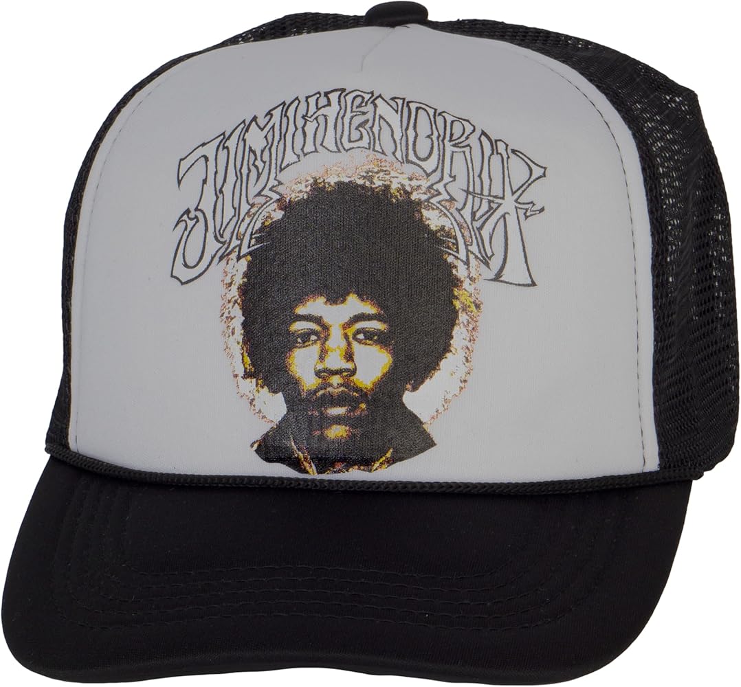 【アメリカ買付品】キャップ　6パネルキャップ　刺繡ロゴ　JIMI HENDRIX TOP HEADWEAR Men's Jimi Hendrix Trucker Hat Snapback Trucker