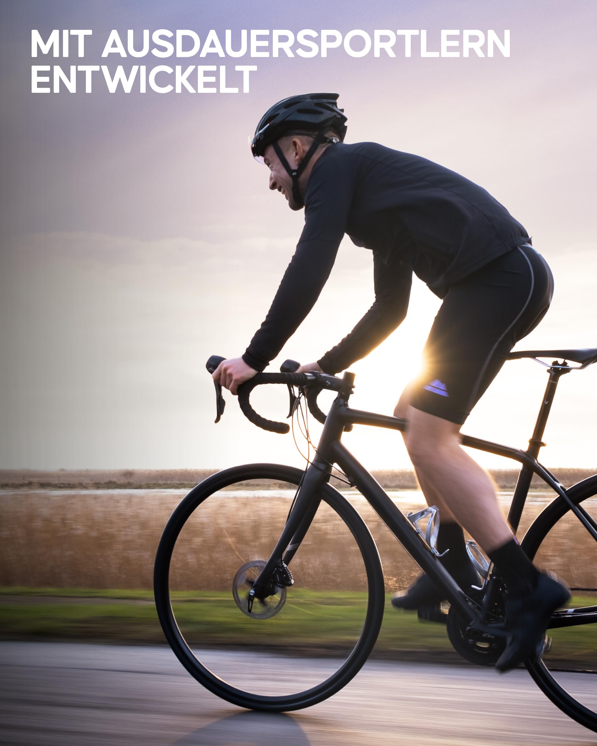 DANISH ENDURANCE Kurze Fahrradsocken, Sommer Rennrad Socken, Gepolstert, Herren & Damen, 3 Paar, Schwarz, 35-38
