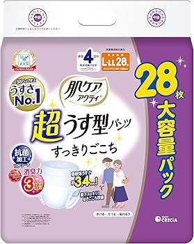 Amazon | 肌ケア アクティ 大人用おむつ 超うす型スリムパンツ 4回分