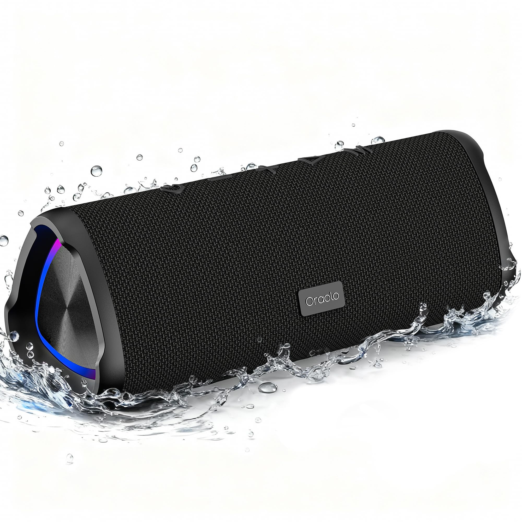 oraolo Cassa Bluetooth, Altoparlante Portatile Wireless con Suono Stereo Cassa Bluetooth Potente da 20W, Luci RGB, Bluetooth 6.0, Supporto AUX/TF Card, Impermeabile IPX6 per Esterno, Adatto per Feste