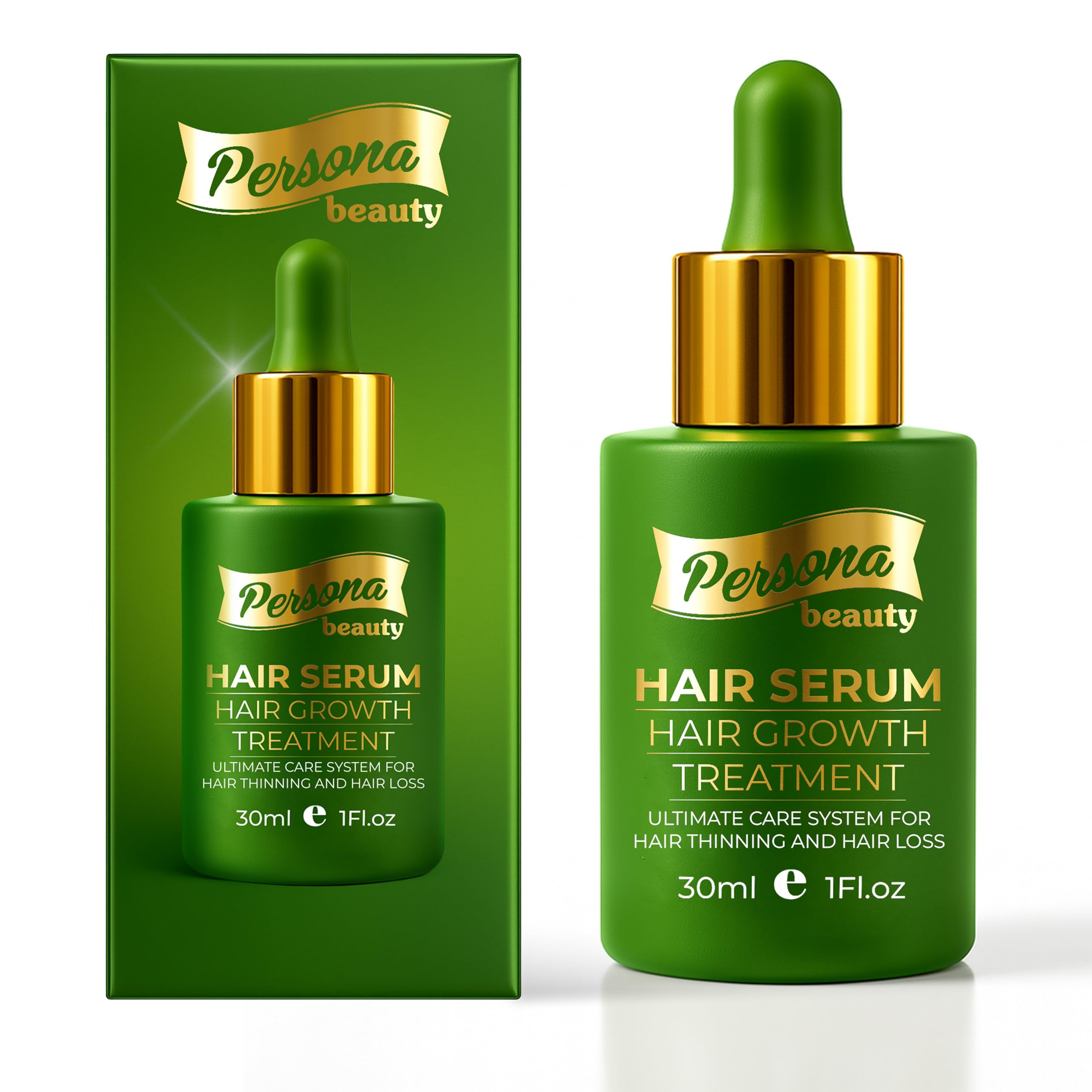 Hair Growth Serum – Advanced Biotin with Caffeine, Peptides, Botanical Extract for Thicker, Fuller, Longer Hair, Reduces Hair Thinning, Hair Regrowth