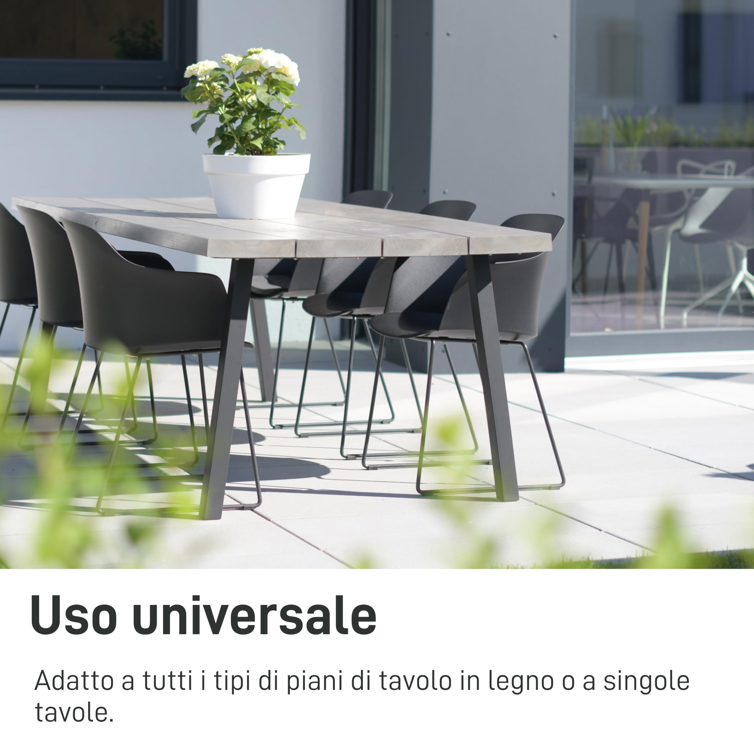 3 strisce a forma di U per tavoli, accessori da tavolo, supporto per profilo, profilo di rinforzo, profilo a U, traverso, profilo a scanalatura (lunghezza 60 cm, set da 3)