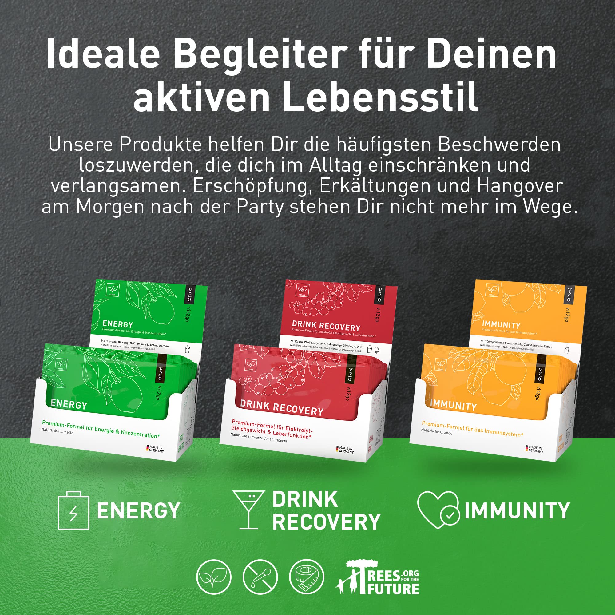 ENERGY (30 Beutel) - Energy Drink Pulver (124 mg), Guarana und Taurin, ist dein idealer Booster Energy Drink für einen sofortigen Energieschub.