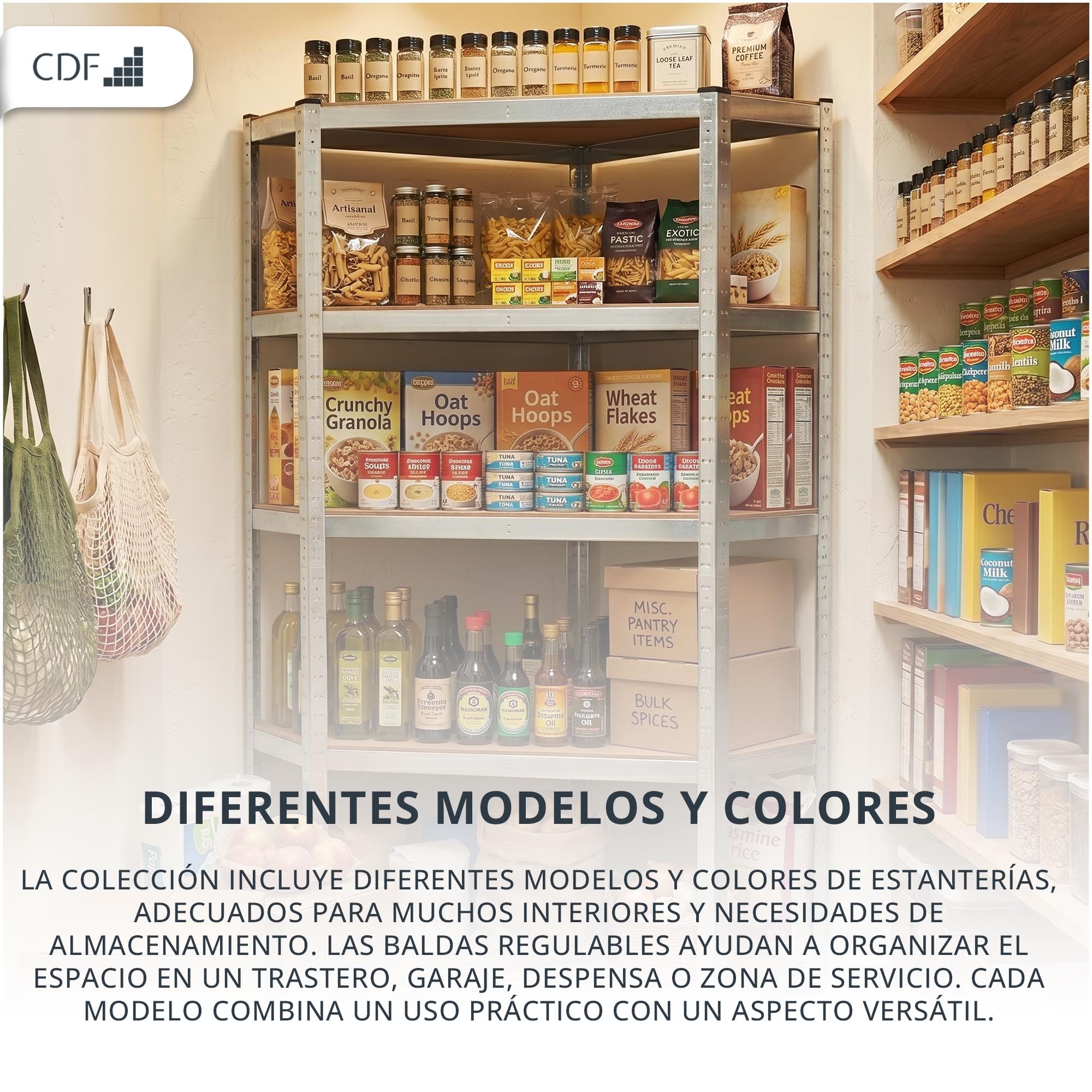 CDF estantería esquinera con 5 estantes, Paneles de MDF, Ahorra Espacio, Capacidad de Carga 875 kg, hasta 175 kg por Estante, estantería de Alta Resistencia, 180x90x40 cm