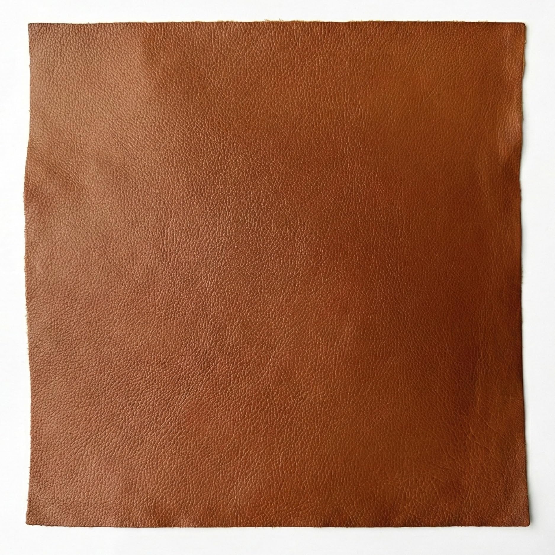 Natural Grain Cow Leathers: 12'' x 12'' Pre-Cut Leather Pieces (Cognac, 3 Pieces)