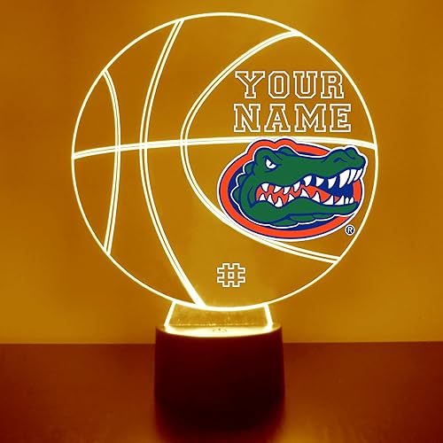 Miniatura 20 de Letrero LED personalizado de baloncesto de los Wolverines de la Universidad de Michigan, lámpara de luz nocturna con control remoto y nombre o