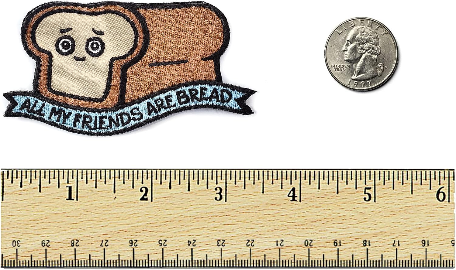 Kolorspun All My Friends are Bread Patch - Hook and Loop Tactical Morale Patch image 3