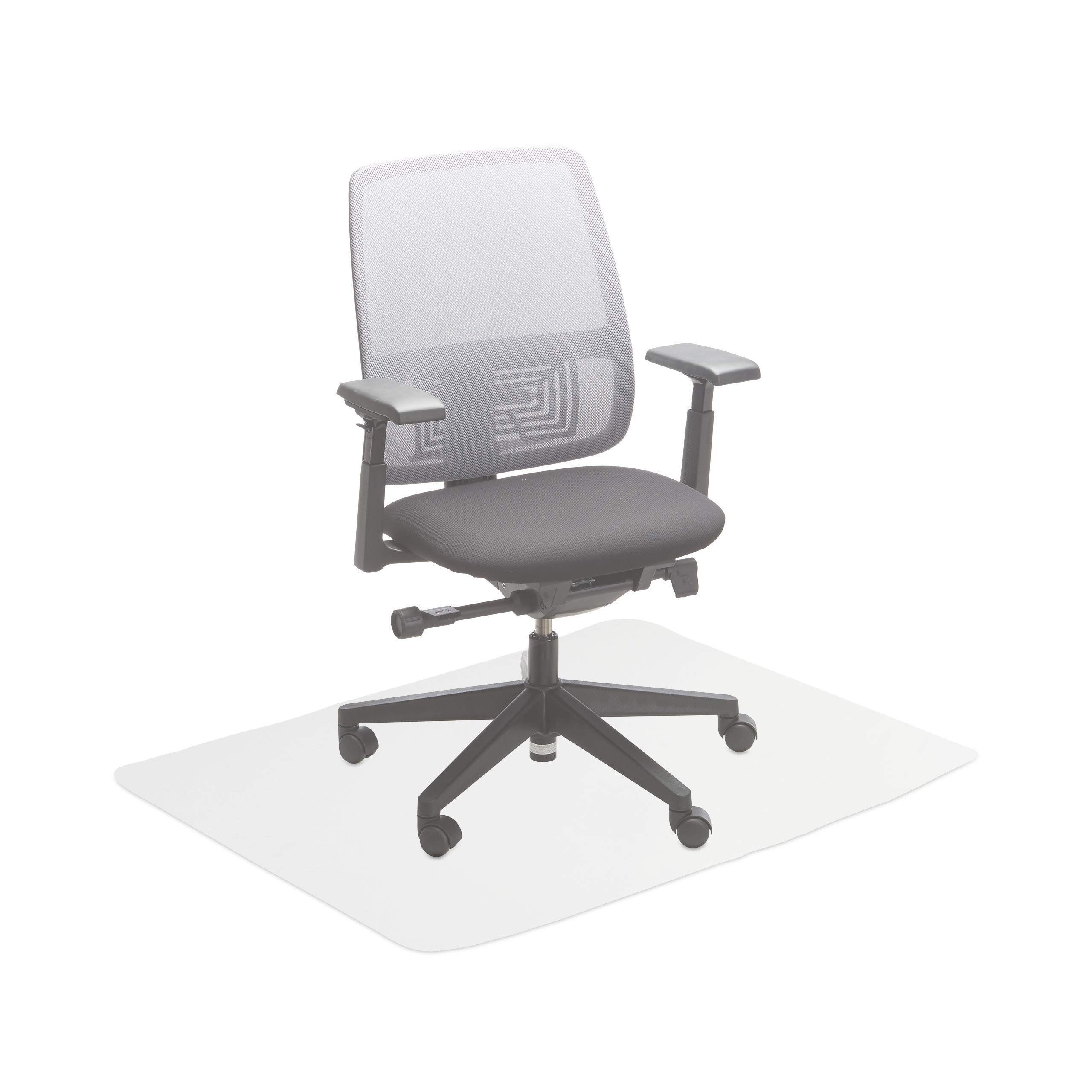 Relaxdays 10029438_934 Tapis sol, bureau, 90 x 120,protection chaise parquet lino, antidérapant, transparent, PVC, 17 x 90 x 120 cm