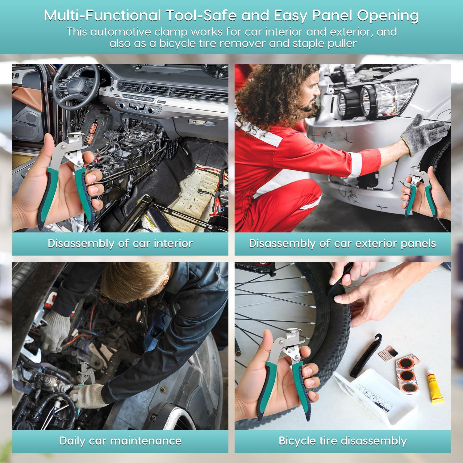 Car Clip Pliers, Disassembly Tools, Efficient Multi-Functional Auto Snap Pliers, Panel/Push Pin/Plastic Rivet/Door Panel/Buckles/Automotive Clip Removal Tools, Without Damage — view 7