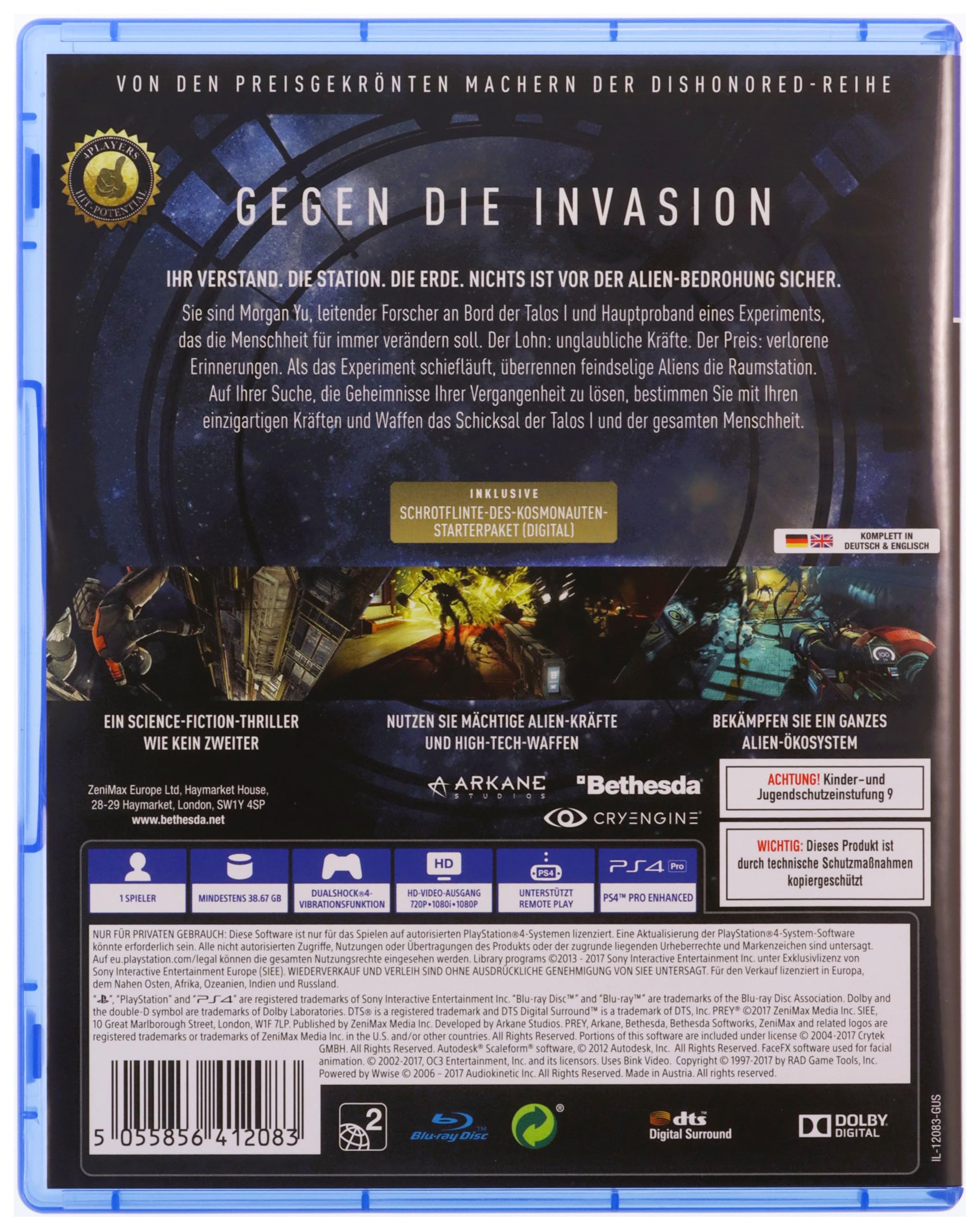 Prey, 1 PS4-Blu-ray Disc