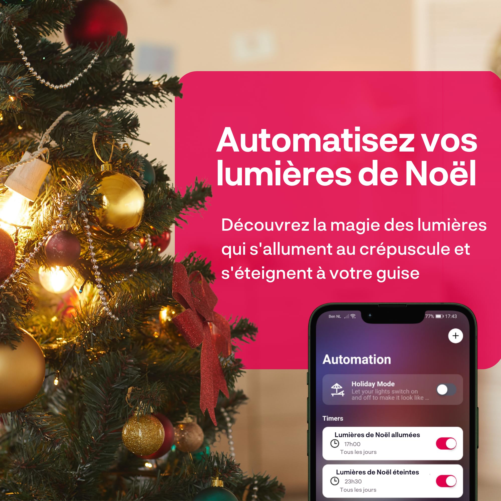 Innr Prise Connectée Zigbee, Fonctionne avec Hue*, Home Assistant et SmartThings, Répéteur Zigbee, Prise Alexa avec Contrôle de l'énergie, Smart Plug, 2 pièces