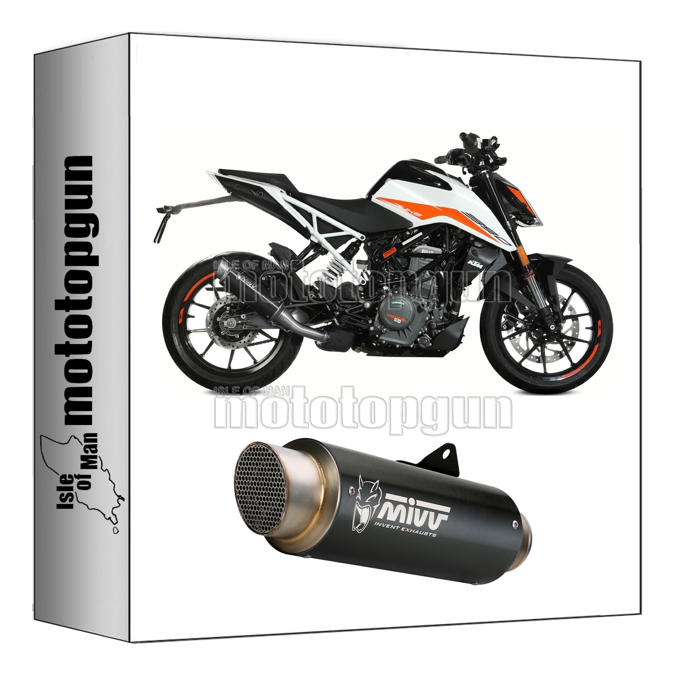 mivv scarico omologato cat-oem gp-pro inox nero compatibile con ktm 390 duke 2023 mototopgun