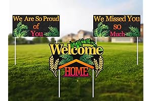 Welcome Home Yard Signs Set - Greet Your Loved Ones with Warmth and Joy
