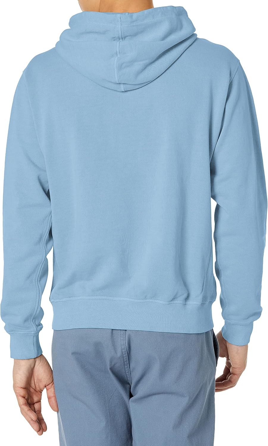 BOSS Mens Garment Dyed Center Logo Hooded Sweatshirt
