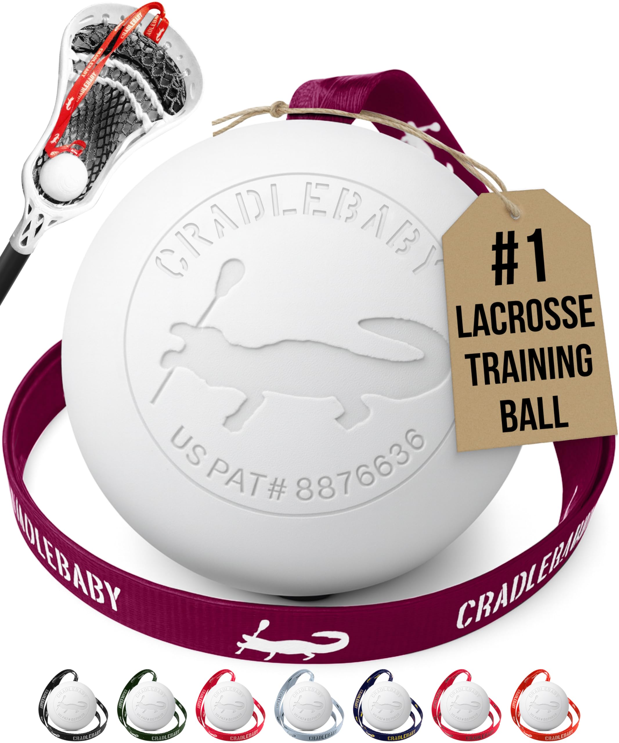 Cradlebaby Lacrosse Training Ball: Practice Indoor/Outdoor & Get More Repetitions - The #1 Piece of Equipment for Boys/Girls to Practice Cradling,