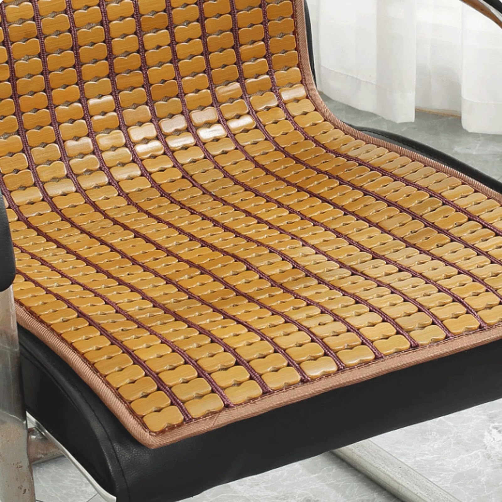 Esterilla refrescante de bambú, Cojín de bambú for Asiento Coche con Respaldo, Varios tamaños, Multicolor(Dark Brown,50 * 100cm)