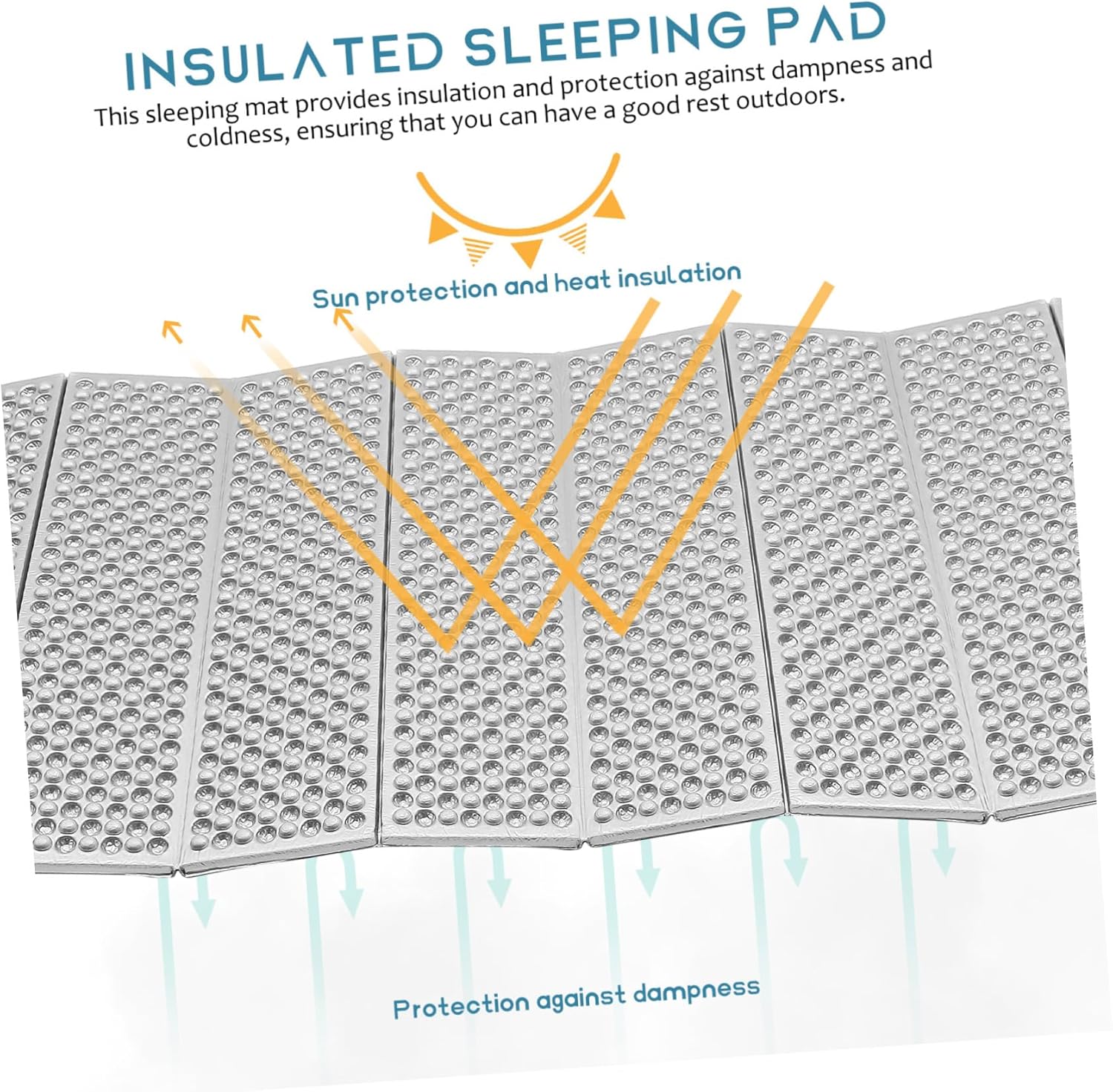 SUPVOX Foam Sleeping Pad Insulated Thermal Mat Compact Folding Pad Camping Mat for Adults