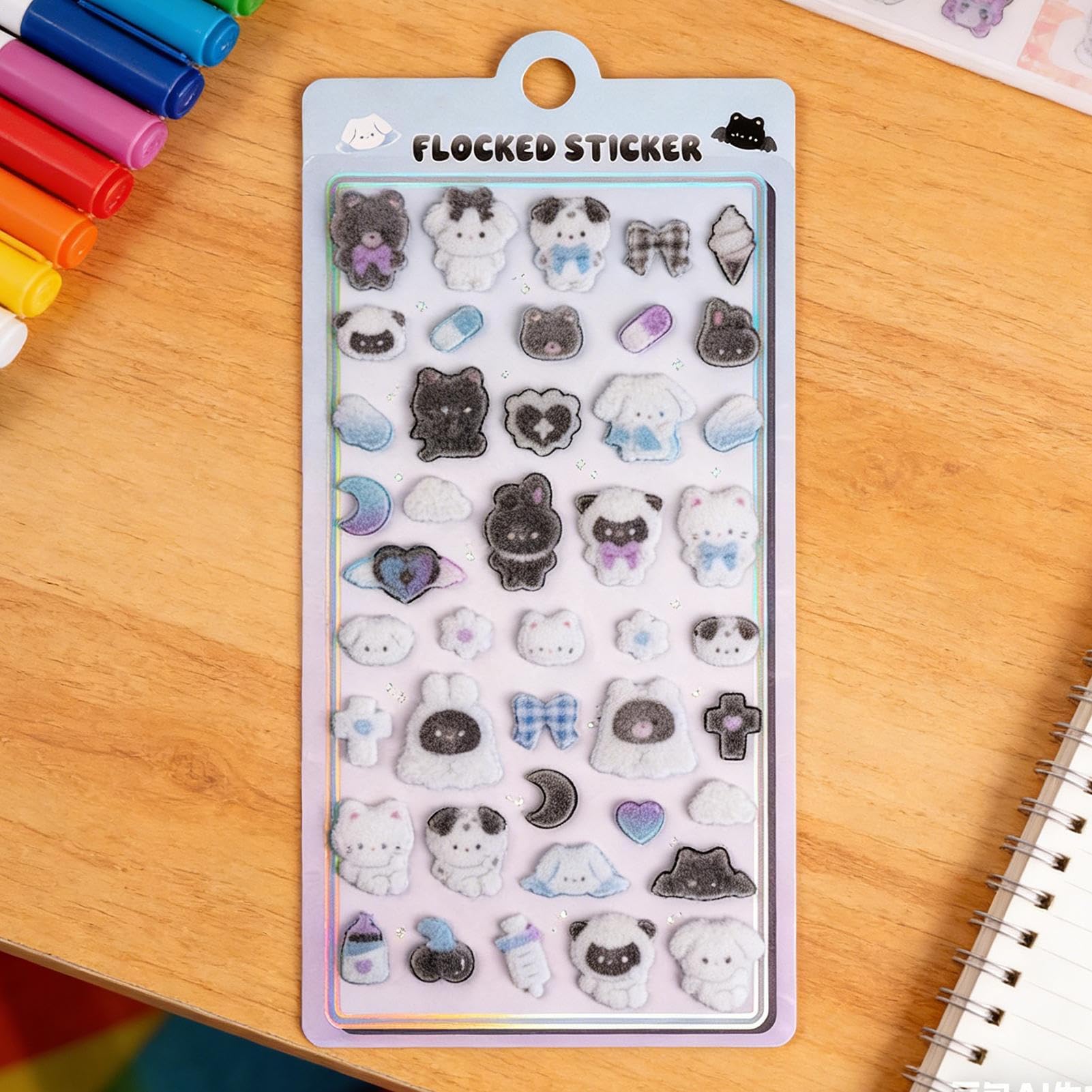 Adhesivos para Scrapbooking Calcomanías Adhesivas Decorativas de Animales | Pegatinas Infantiles Para Chicas Adolescentes Portátiles Maletas Skateboard Cuadernos