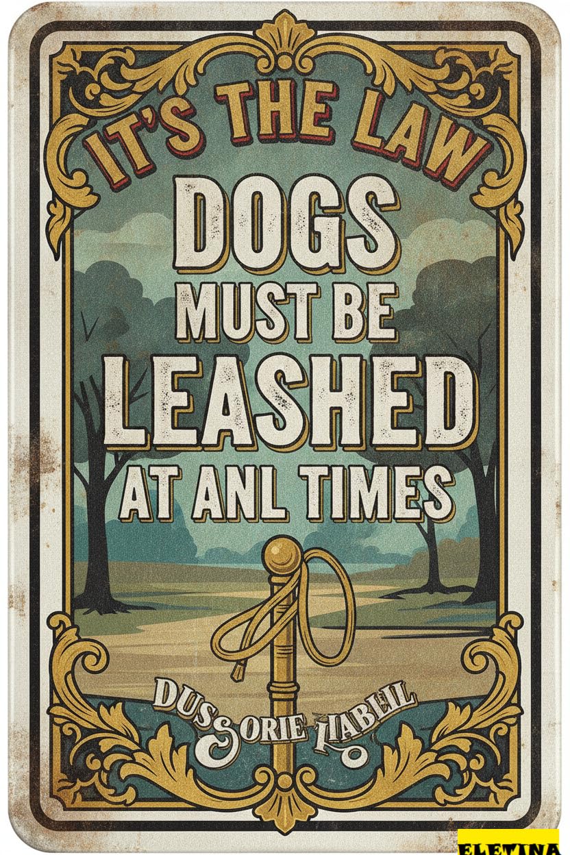 It's The Law Dogs Must Be Leashed At All Times Warning Metal Security Sign Home Business Garden Office 8x12in