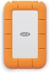 LaCie Rugged USB-C 2TB External Hard Drive Portable HDD – USB 3.0 compatible, Drop Shock Dust Rain Resistant, for Mac and PC Computer Desktop Workstation Laptop, 1 Month Adobe CC (STFR2000800), Orange