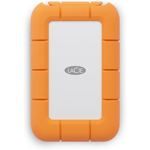 LaCie Rugged Mini SSD 1TB Solid State Drive - USB 3.2 Gen 2x2, speeds up to 2000MB/s, Compatible with PC, Mac, and iPad (STMF1000400)