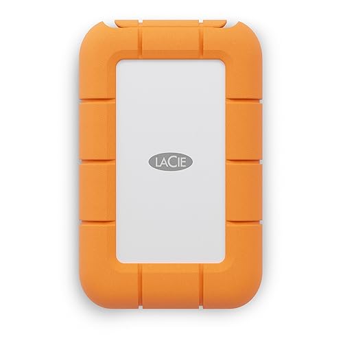LaCie Rugged Mini SSD 2TB — shock‑resistant, USB‑C Portable External SSD, for Mac & Windows — Rescue Data Recovery included