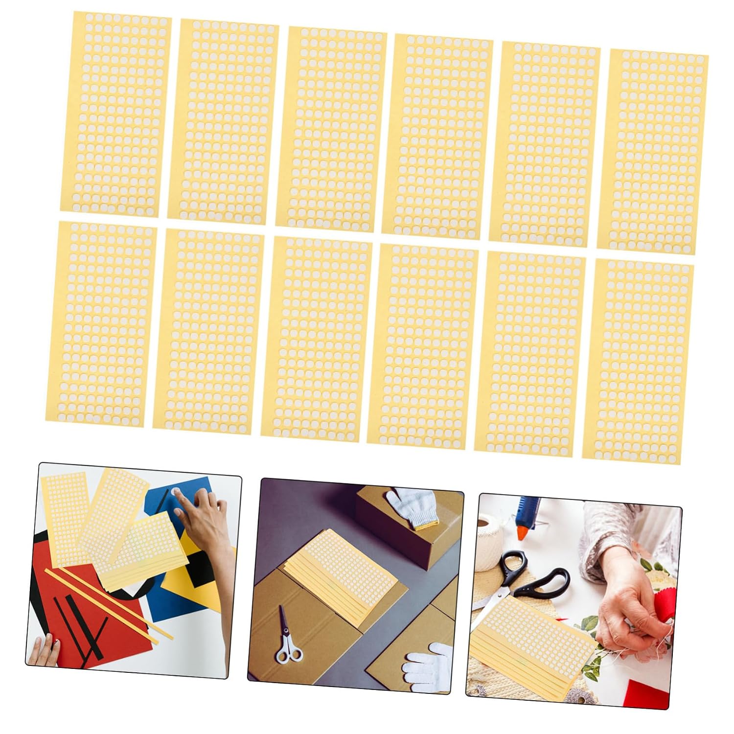 1000pcs Acrylic Adhesive Dots Small White Double Sided